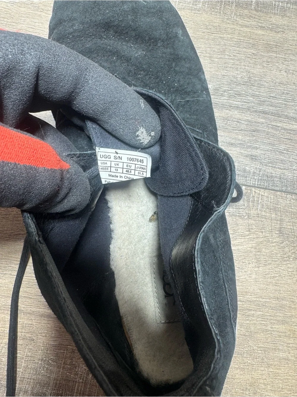 UGG Black Suede Chukka Boots with White Sole
